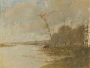 Paysage Lacustre Aux Vaches by Victor Viollet-Le-Duc