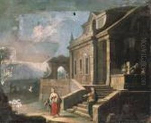 The Banishment Of Hagar And Ishmael by (Giovanni Antonio Canal) Canaletto