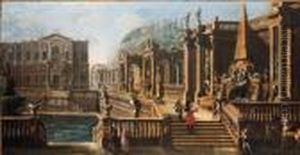 Caprice Architectural Avec Des Personnages Elegants