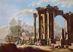 Capriccio Architettonico Con Figure
