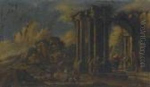 Paesaggio Con Capriccio Di Rovine E La Visitazione