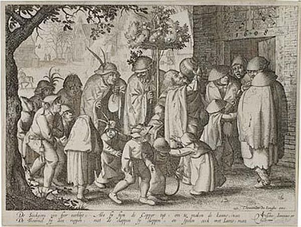 Procession With Feasting Lepers - view 1