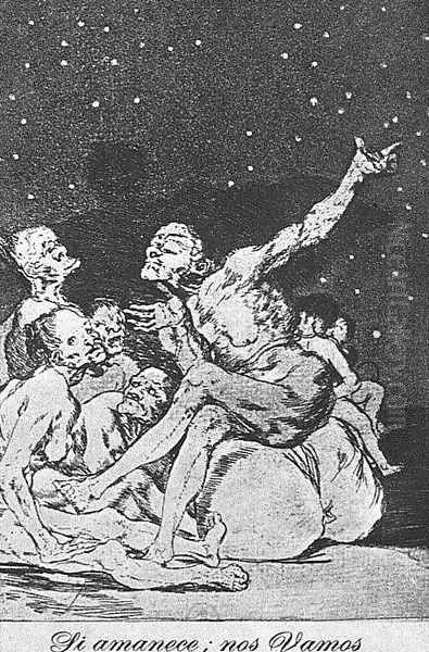 Caprichos - Plate 71: Dawn Comes, We Go - view 1