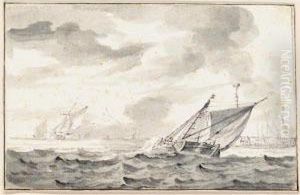 Small Vessels In A Stiff Breeze by Wigerius Vitringa