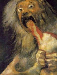 Saturn (Detail) by Francisco Goya Fuendetodos