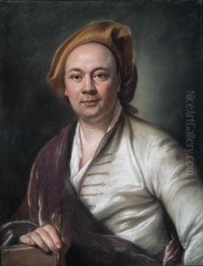 Presumed Portrait Of Louis De Silvestre Holding An Artist's Chalk,bust-length