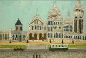 "sacre Coeur", So Ruckseitig Auf Etikett Betitelt by Louis Vivin