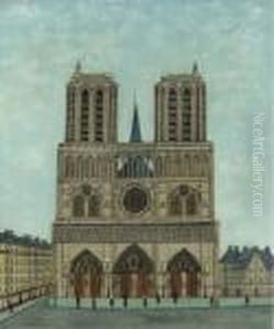Cathedrale De Notre Dame by Louis Vivin