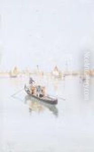 Venezia, Barca In Laguna by Giuseppe Vizzotto Alberti