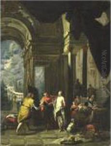 Apelles Preparing To Paint Campaspe by Nicolas Vleughels