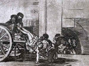 Cartloads to the cemetery by Francisco Goya Fuendetodos