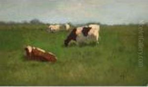 Cows At Pasture by Floris Verster