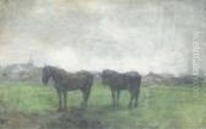 Horses In A Meadow Near Hattem Horses In A Meadow Near Hattem