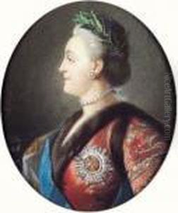 Portrait De Catherine Ii De Russie by Jean Louis Voille
