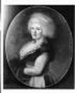 Attribue A < Portrait De Dame A La Robe Bleue > by Jean Louis Voille