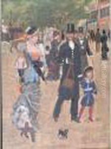 :paris, Le Boulevard Anime by Jules Antoine Voirin