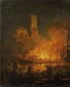 Incendie Dans Un Port Incendie Dans Un Port