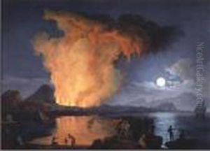 Views Of The Eruption Of Mount Vesuvius by Pierre-Jacques Volaire