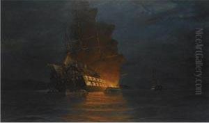 Burning Of A Turkish Flagship