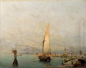 Harbour Scene by Constantinos Volanakis