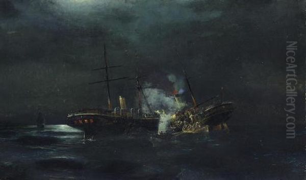 The Rescue From The Collision Of Two Passenger Ships - view 1