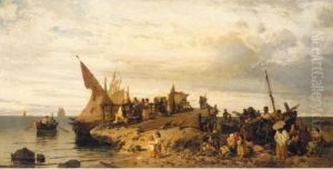 Fisherfolk By The Shore