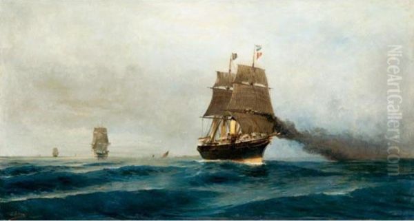 Steamship At Sea - view 1
