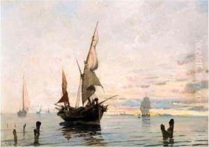 Bringing In The Catch by Constantinos Volanakis