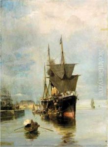 The Disembarkation by Constantinos Volanakis