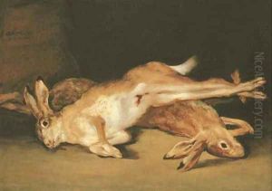 A Still life of dead hares by Francisco Goya Fuendetodos