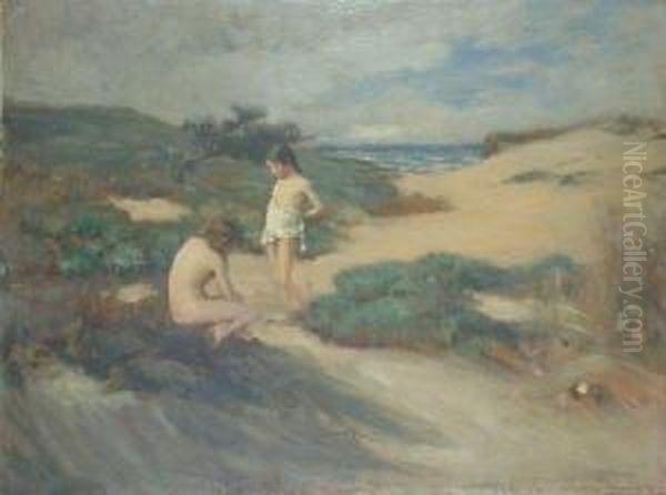 Children In The Dunes - view 1