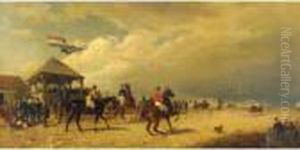 The Start Of A Horse Race by Emil Volkers