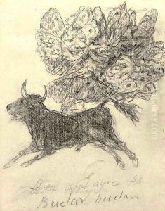 El toro mariposa (The Butterfly Bull) by Francisco Goya Fuendetodos