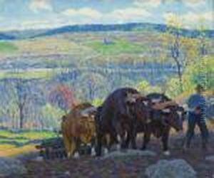 Plowing The Field by Edward Charles Volkert