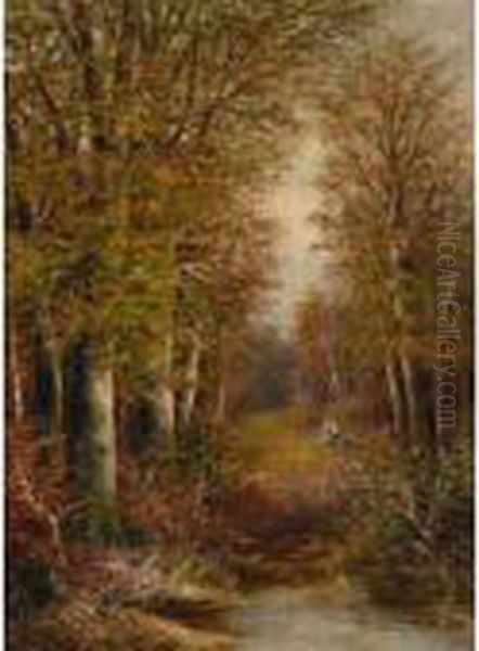 Peasant Woman By A Woodland Pool - view 1