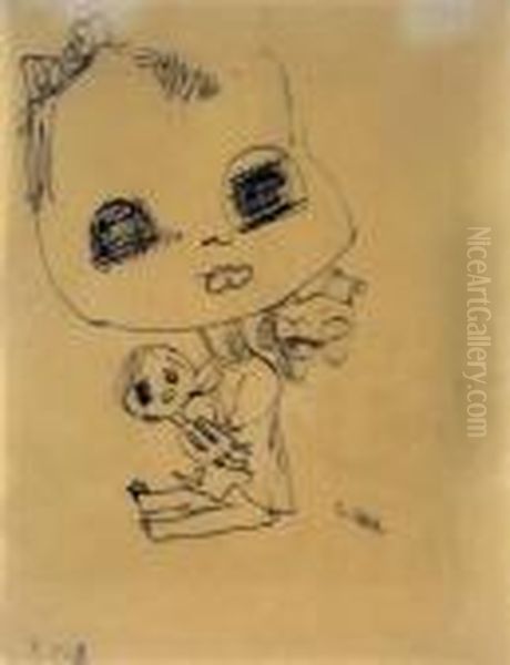 Kind Mit Puppe - view 1