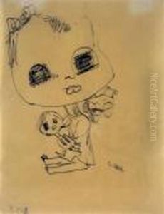 Kind Mit Puppe by Christoph Voll