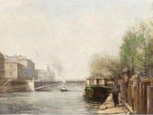 Fishing On The Seine by Alexis Vollon