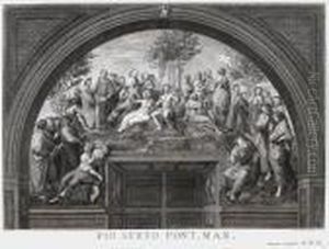 Raphael's Stanze For Pope Sixtus by Giovanni Volpato