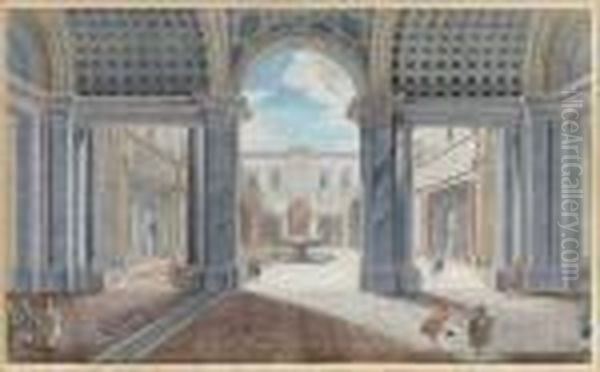 Cour Interieure Du Musee Pio Clemento - view 1