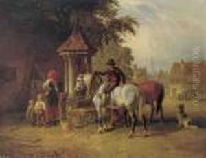 Unterhaltung Am Brunnen by Ludwig Gustav Voltz