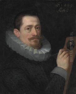 Portrait Of A Gentleman by Hans Von Aachen