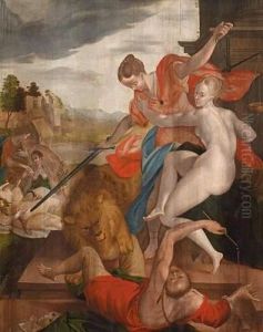 Triumph Der Justitia by Hans Von Aachen