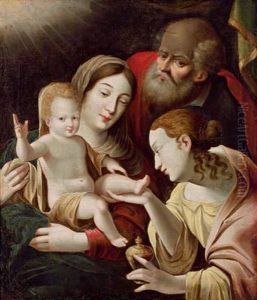 Die Heilige Familie Mit Der Hl. Maria Magdalena