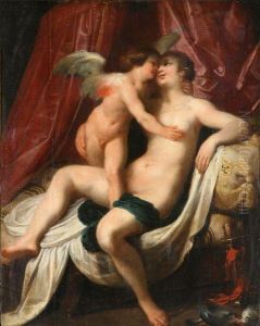 Venere E Amore by Hans Von Aachen