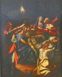 The Entombement Of Christ by Hans Von Aachen