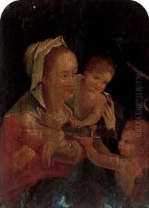 The Virgin And Child With The Infant Saint John The Baptist by Hans Von Aachen