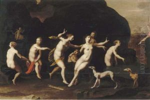 Diana And Actaeon by Hans Von Aachen