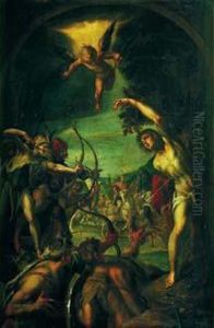 Le Martyre De Saint Sebastien by Hans Von Aachen