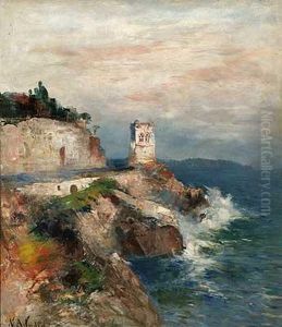 Burg Uber Dem Rhein by Nicolai Von Astudin